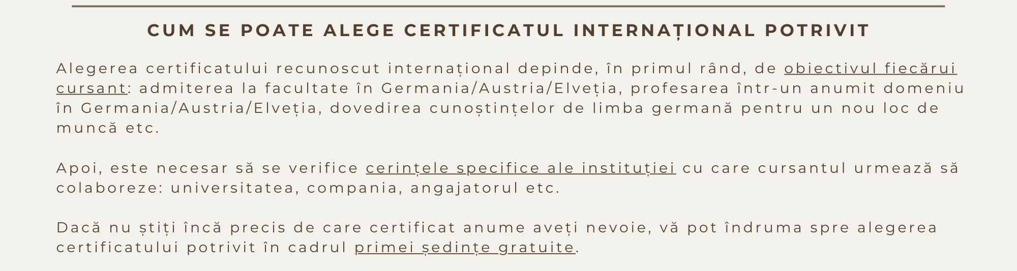 germana cu rost curs certificat international